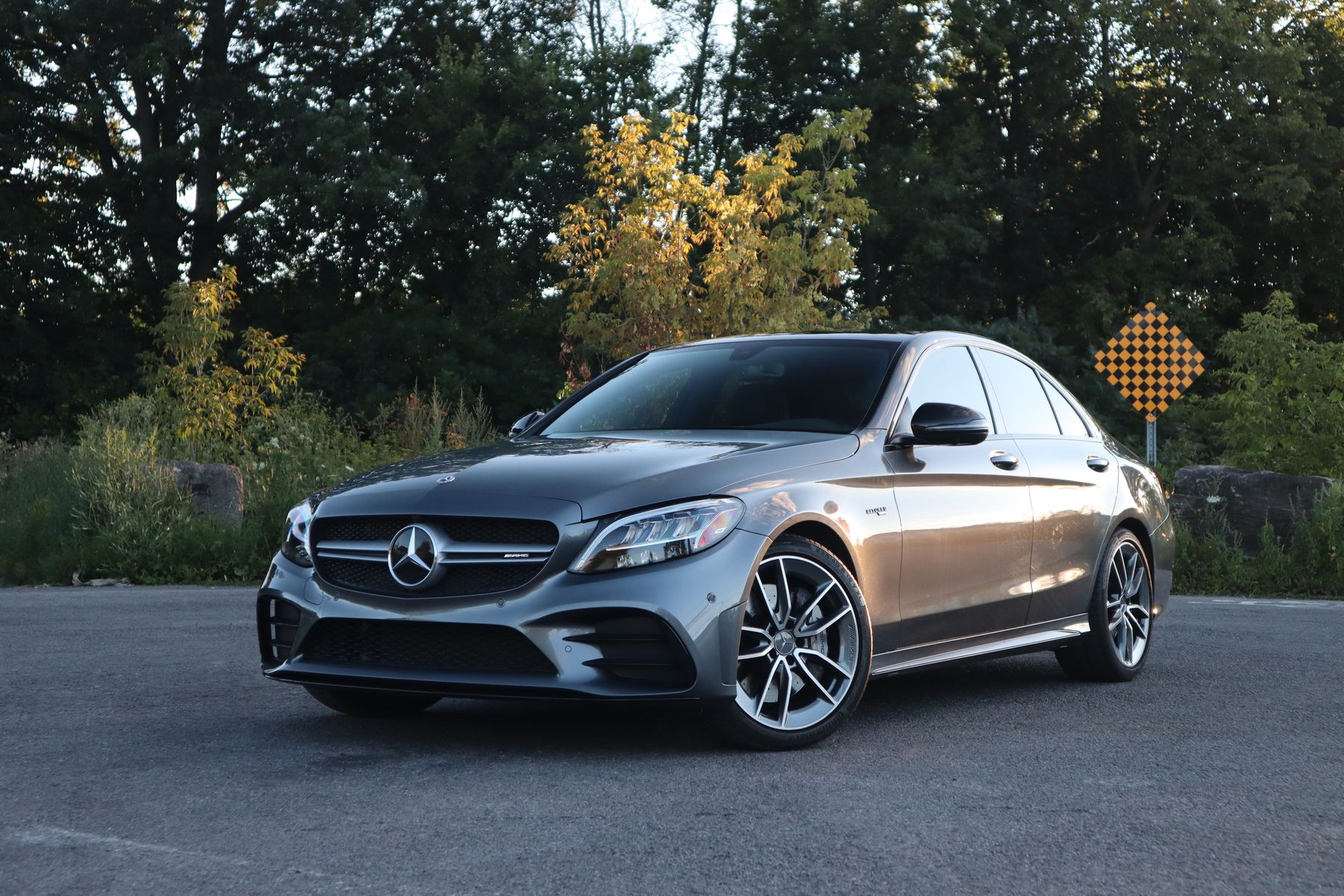 Grey Mercedes-AMG sedan